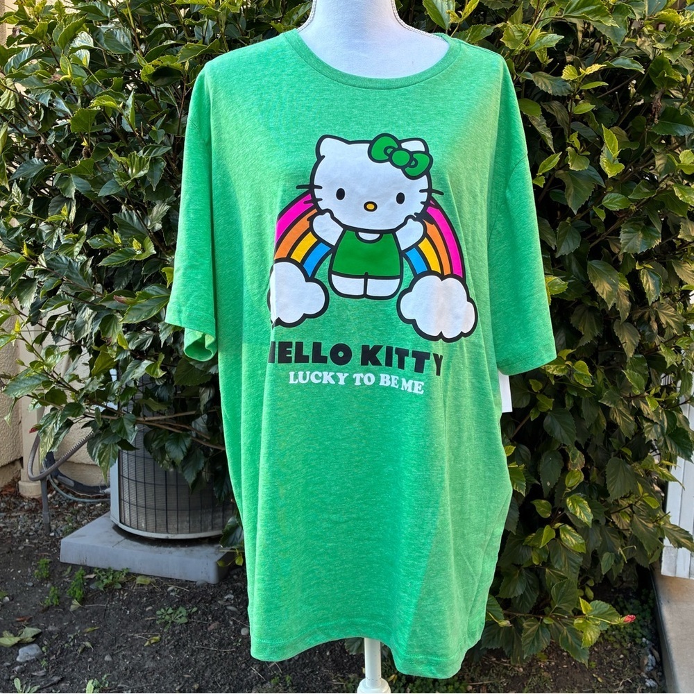 Hello Kitty Green St. Patrick’s Day Green  T-Shirt XXL NWT